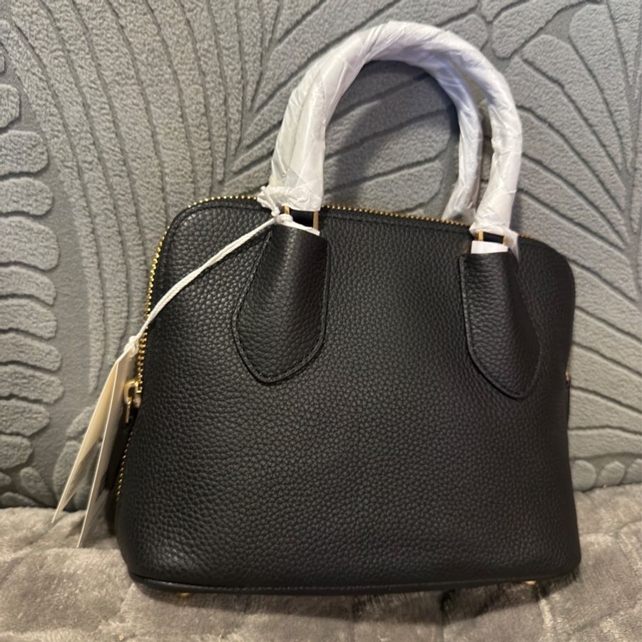限時優惠活動歐洲品牌品質進口全新未拆附防塵袋TORY BURCH 專櫃經典款 SWING系列防刮荔枝紋牛皮拉鍊手提/斜背包-迷你款-9