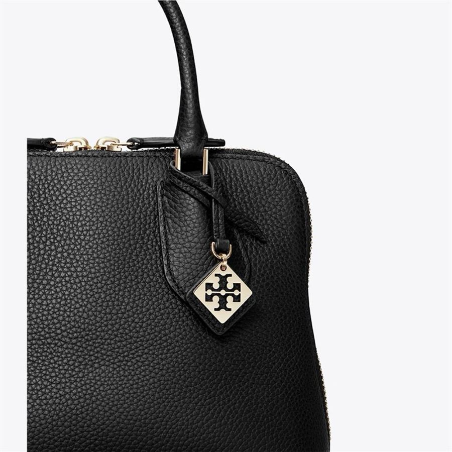 限時優惠活動歐洲品牌品質進口全新未拆附防塵袋TORY BURCH 專櫃經典款 SWING系列防刮荔枝紋牛皮拉鍊手提/斜背包-迷你款-12
