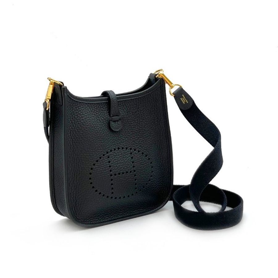 HERMES Mini evelyne - 黑金-0