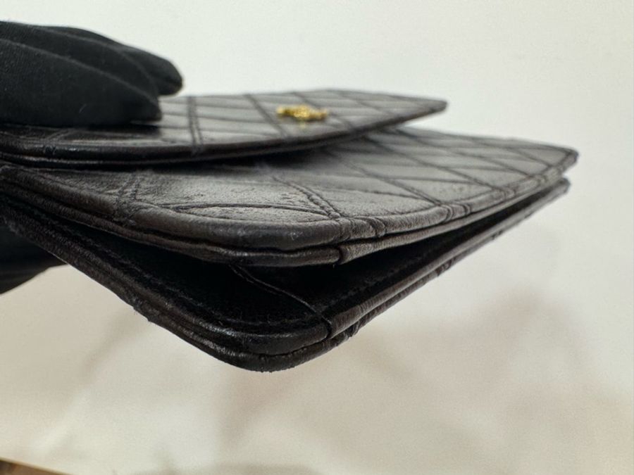Chanel vintage 黑金手拿包 錢包-6