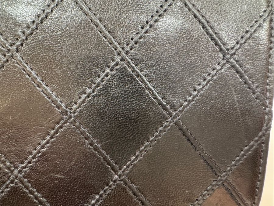 Chanel vintage 黑金手拿包 錢包-18