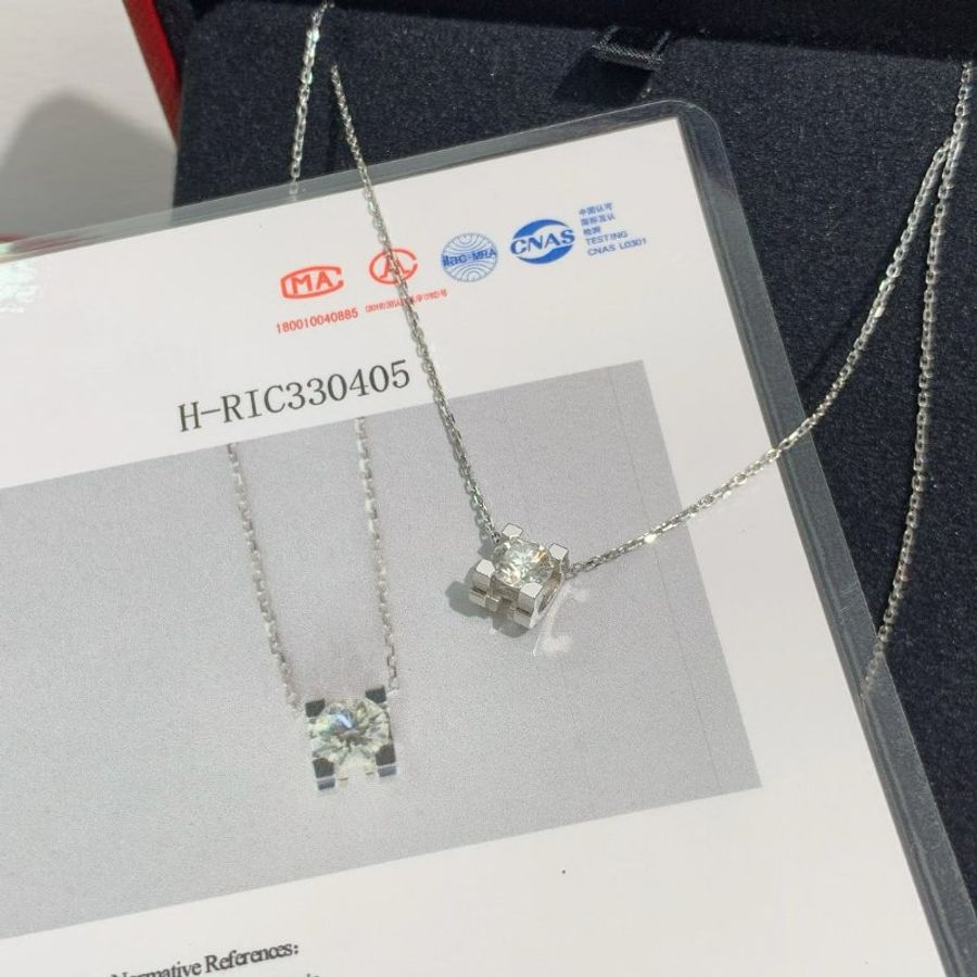 cartier卡地亚0.7克拉牛头石钻石项链-6