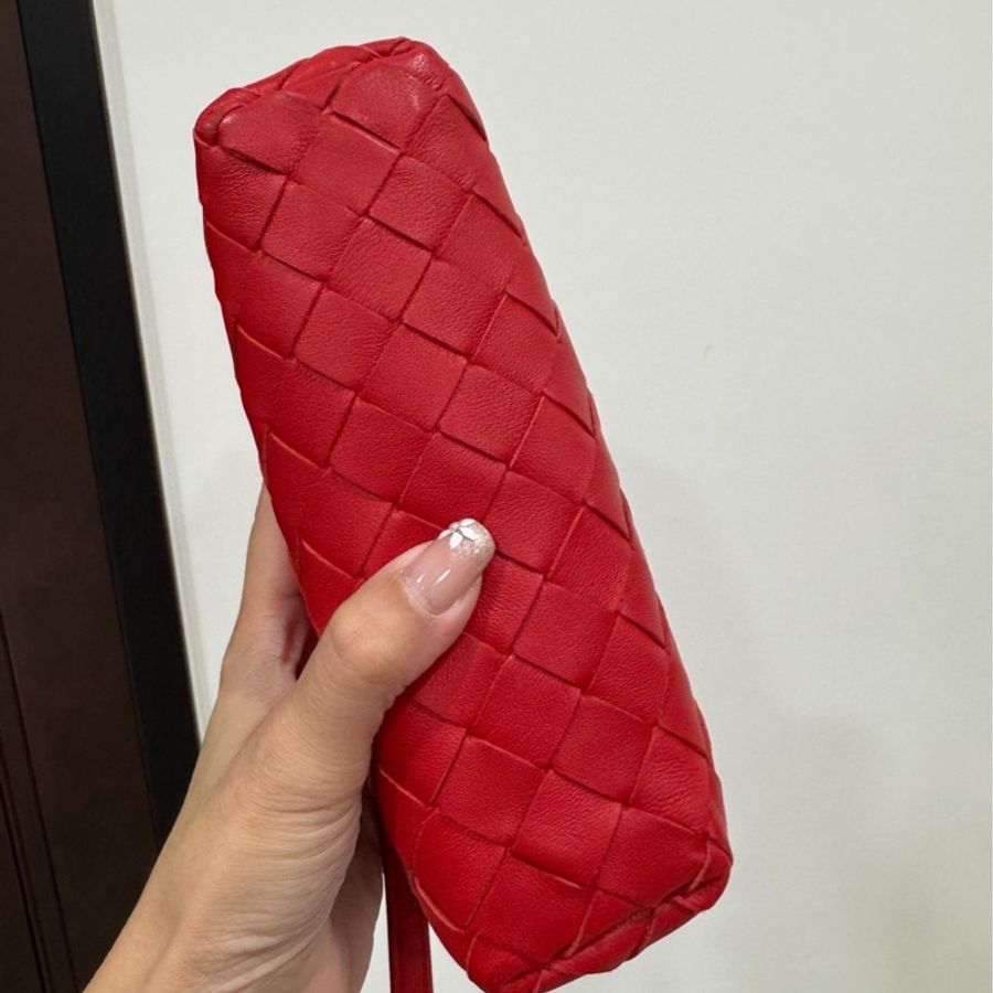 BOTTEGA VENETA BV Nappa Mini 紅 編織 小廢包 斜背包 肩背包 側背包-9