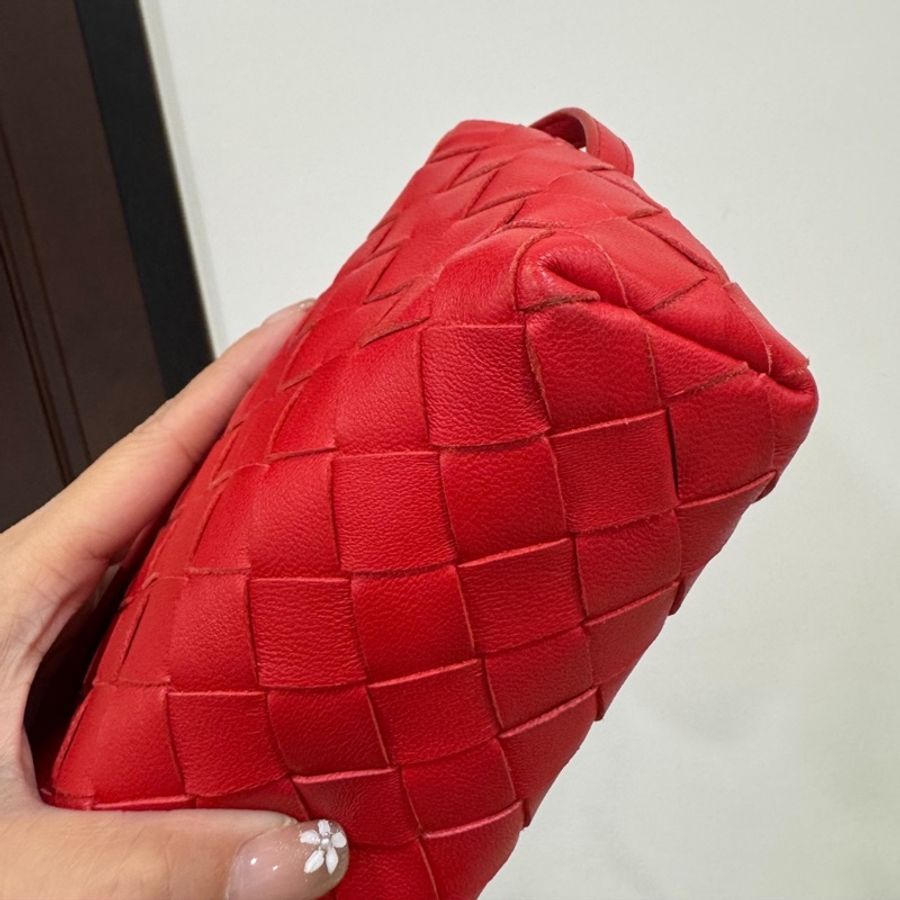 BOTTEGA VENETA BV Nappa Mini 紅 編織 小廢包 斜背包 肩背包 側背包-11