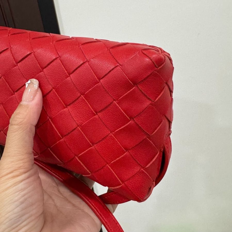 BOTTEGA VENETA BV Nappa Mini 紅 編織 小廢包 斜背包 肩背包 側背包-13