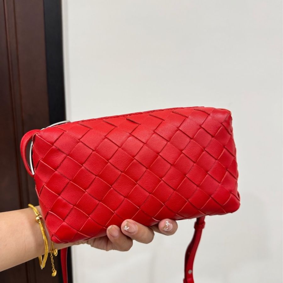 BOTTEGA VENETA BV Nappa Mini 紅 編織 小廢包 斜背包 肩背包 側背包-15