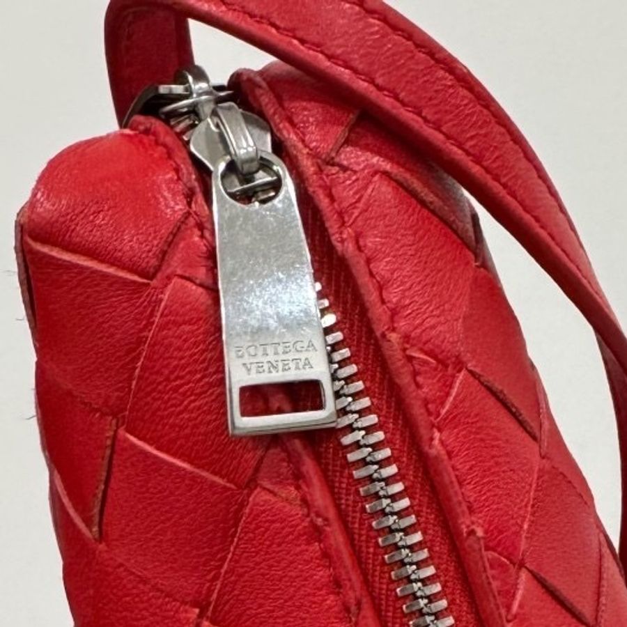 BOTTEGA VENETA BV Nappa Mini 紅 編織 小廢包 斜背包 肩背包 側背包-21