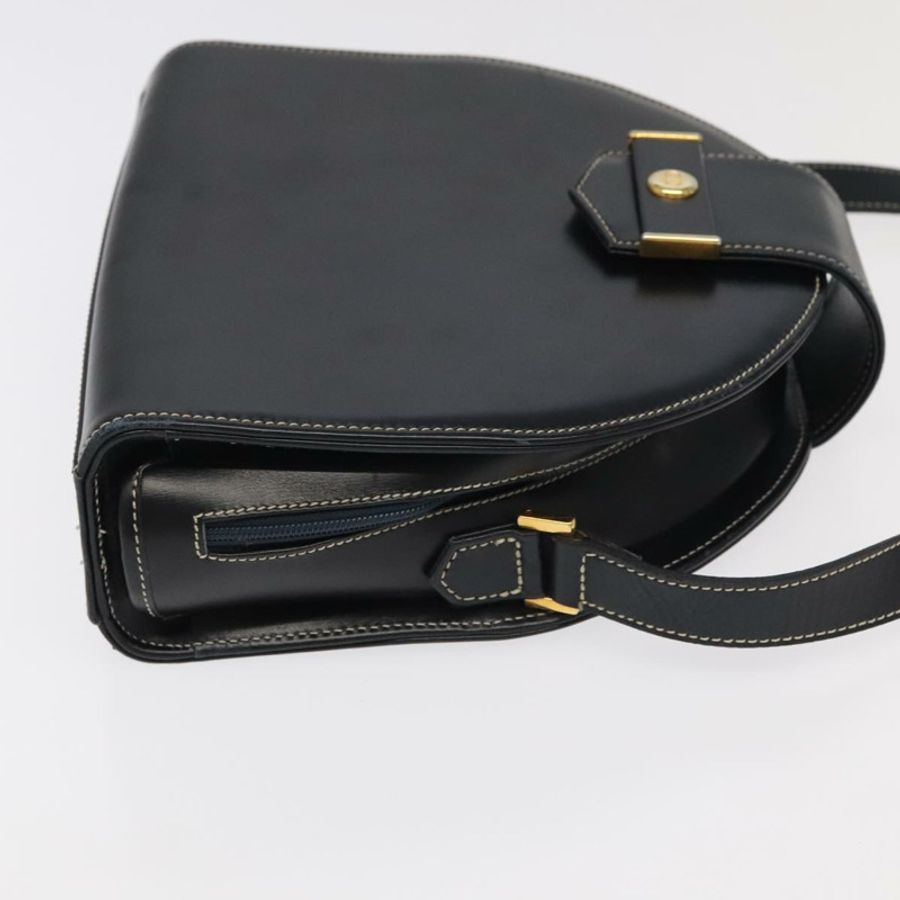 【日本直送】Christian Dior 黑色金色皮革肩背包,正品編號 102014-2