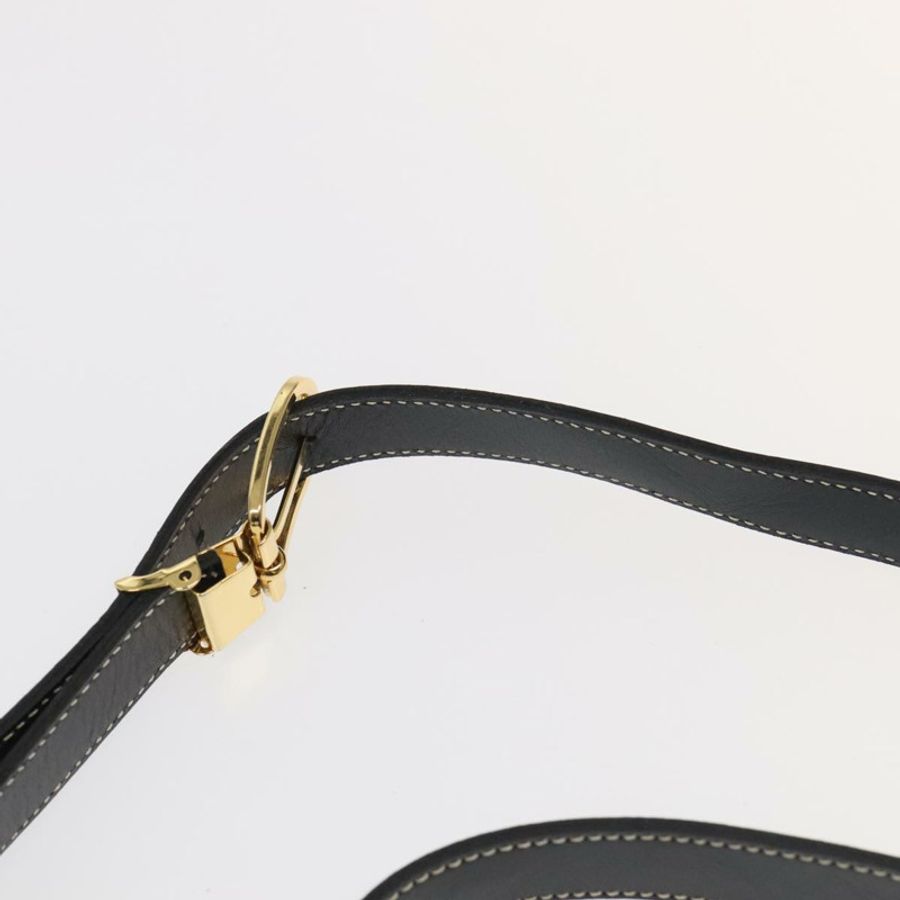 【日本直送】Christian Dior 黑色金色皮革肩背包,正品編號 102014-7