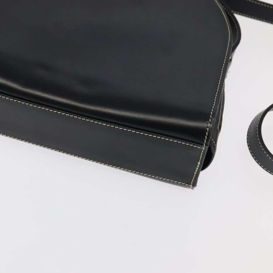 【日本直送】Christian Dior 黑色金色皮革肩背包,正品編號 102014-8