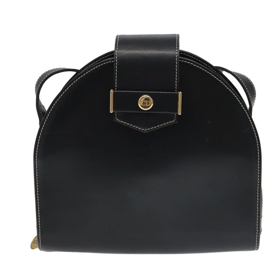 【日本直送】Christian Dior 黑色金色皮革肩背包,正品編號 102014-12