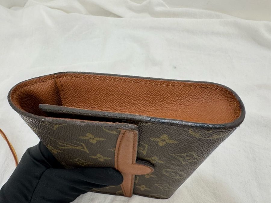 Louis Vuitton 紅皮經典老花vintage腰包-4