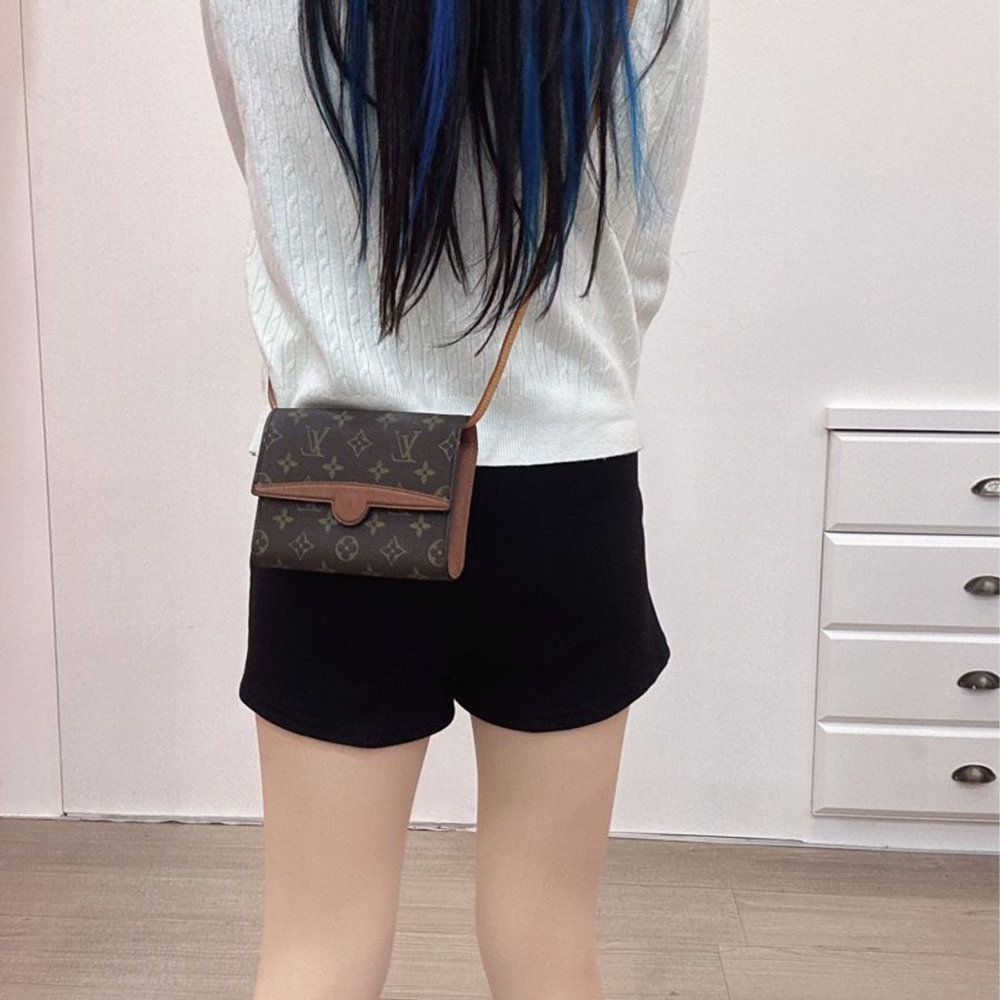 Louis Vuitton 紅皮經典老花vintage腰包-10