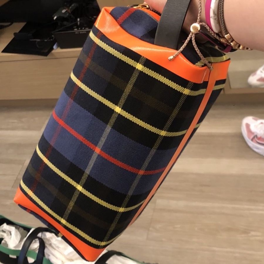 Burberry 螢光 格紋 化妝包 手拿包 盥洗包-2