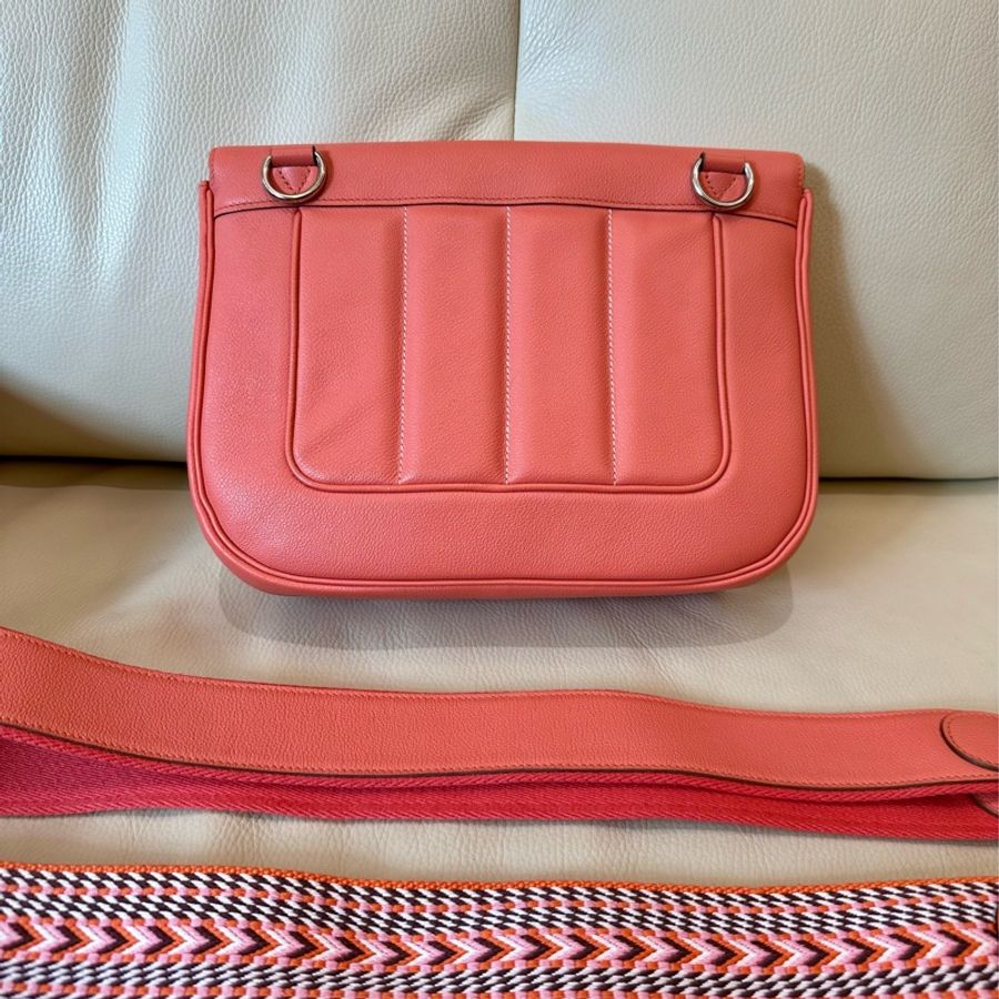 🧚🏻‍♀️（已售出）Hermès Berline 28 絕版美包 龍蝦粉（狀況非常好）-6