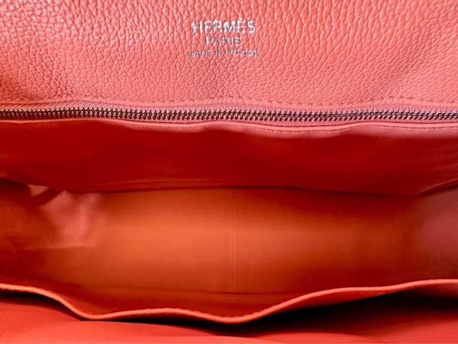 🧚🏻‍♀️（已售出）Hermès Berline 28 絕版美包 龍蝦粉（狀況非常好）-12