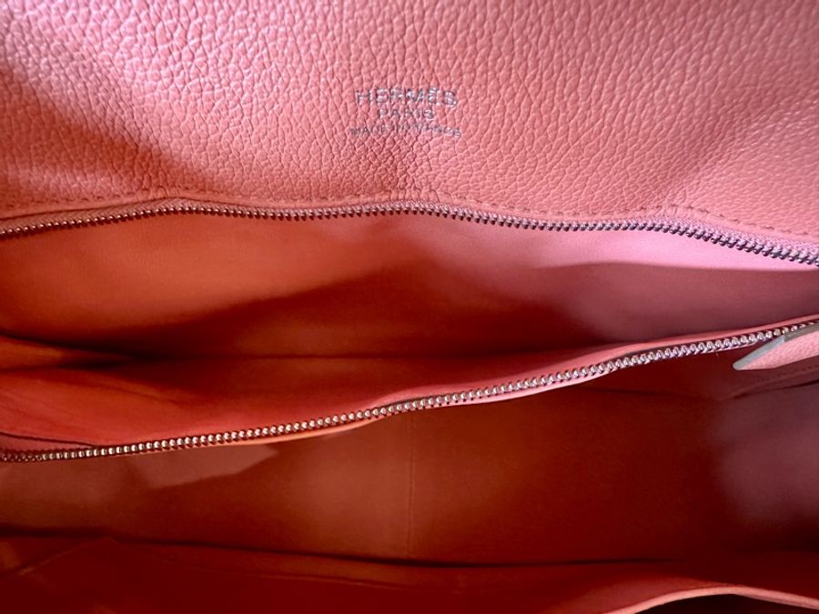 🧚🏻‍♀️（已售出）Hermès Berline 28 絕版美包 龍蝦粉（狀況非常好）-13