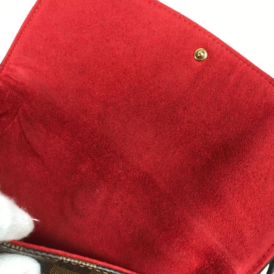 路易威登 N48259 Damier Twice Pochette 單肩包帆布女式 Ebene 棕色-8