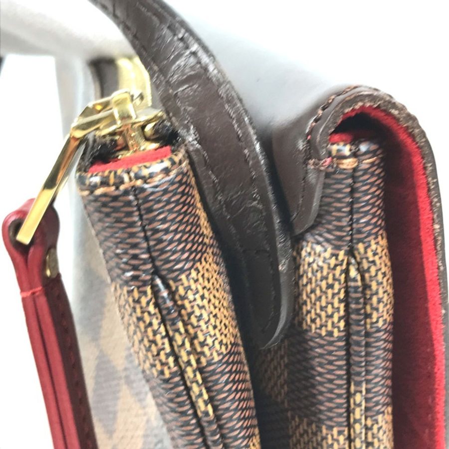 路易威登 N48259 Damier Twice Pochette 單肩包帆布女式 Ebene 棕色-14