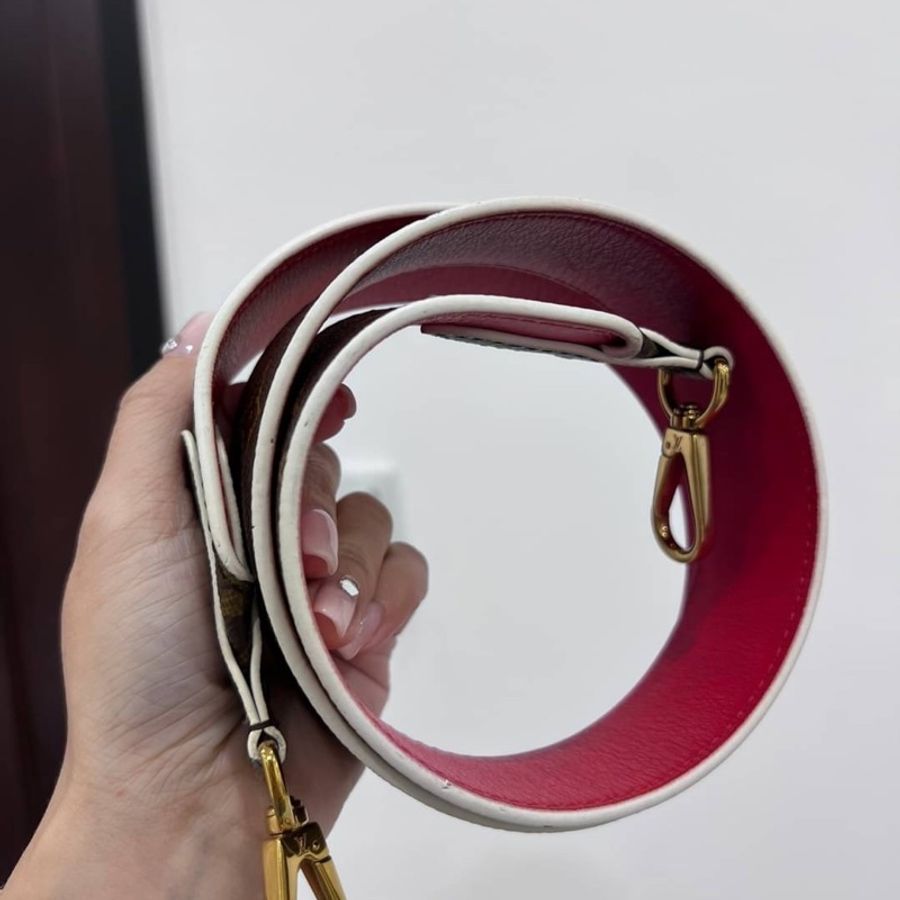 LV 路易威登 老花 印花 粉 背帶 肩帶 肩背帶-5