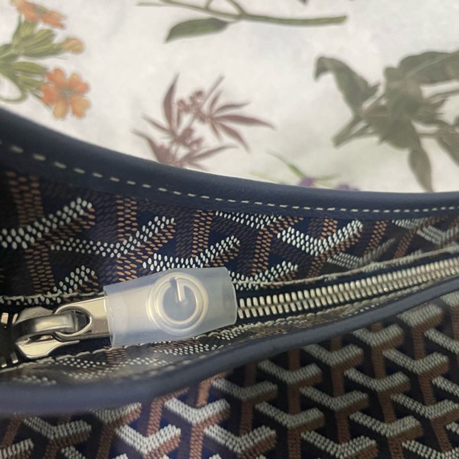 有購證!Goyard Hobo bag稀有深藍色+咖啡色小愛心♡全新韓國專櫃帶回保證100%正品-13