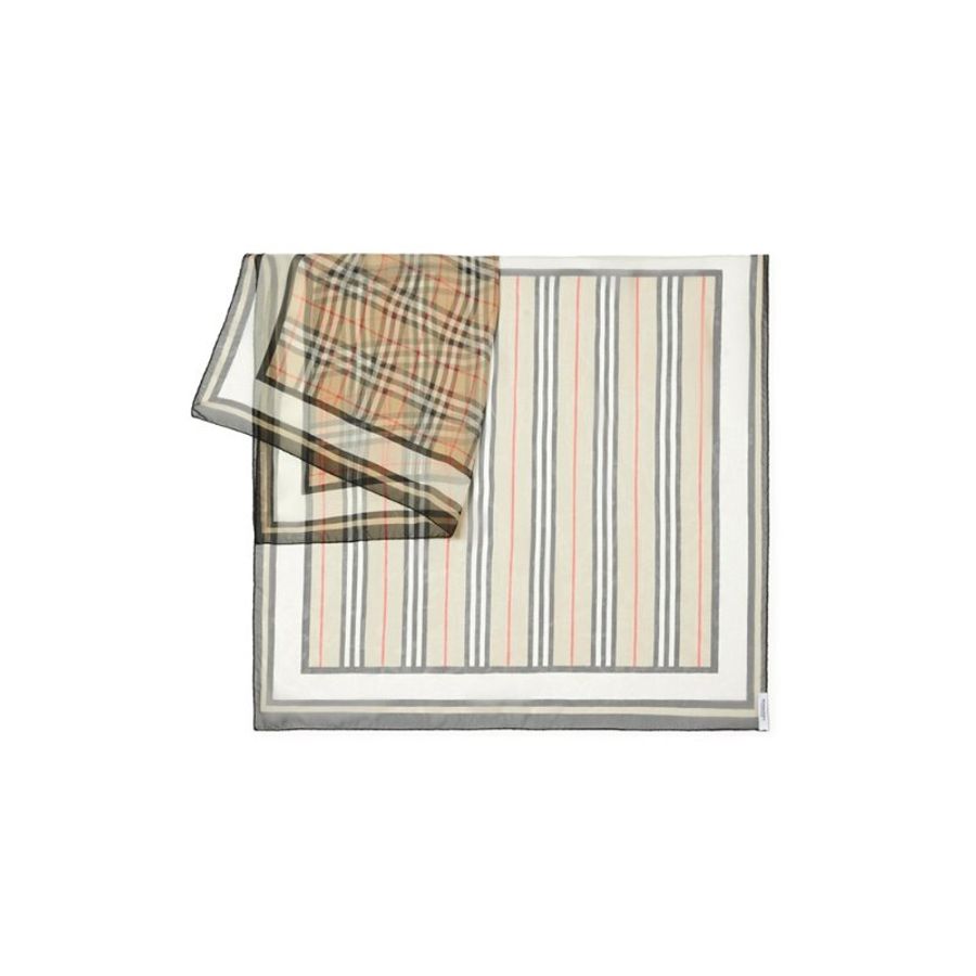 *Burberry Montage Print Silk Chiffon Scarf for Women in Archive Beige (8070937-Archive_Beige)-1