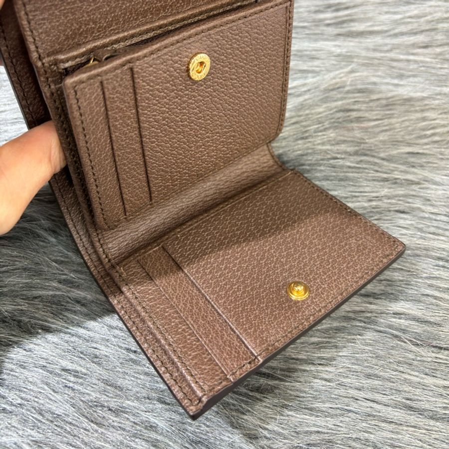 GUCCI 523174 Ophidia GG 老花字紋PU綠紅綠 零錢包 短夾 皮夾 錢包-15