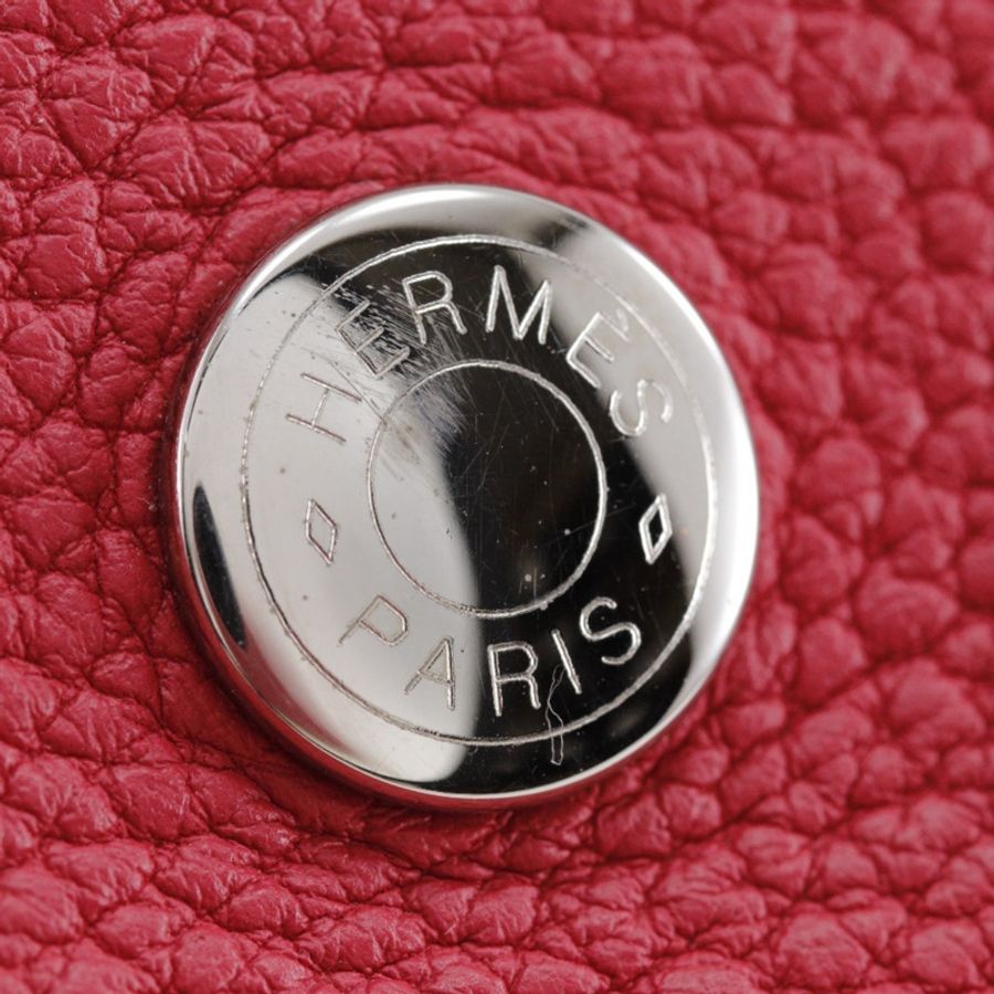 Hermes HERMES Garden 小號托特包 Negonda Bougainvillea 2012 紅色 □P 按扣派對女士-7
