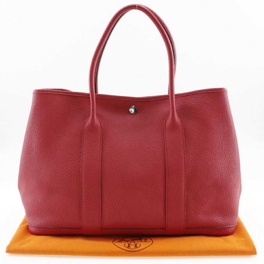 Hermes HERMES Garden 小號托特包 Negonda Bougainvillea 2012 紅色 □P 按扣派對女士-9