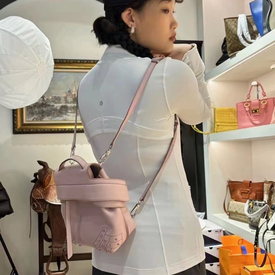 Tod's Wave Bag 牛皮大嘴包/可斜背/手提 (粽色小號)-34