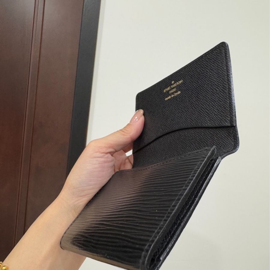 LV 路易威登 ENVELOPPE CARTE EPC 黑色 水波紋 信用卡卡夾 名片夾 卡夾 卡包 皮夾 短夾-5