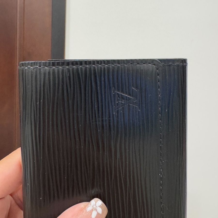 LV 路易威登 ENVELOPPE CARTE EPC 黑色 水波紋 信用卡卡夾 名片夾 卡夾 卡包 皮夾 短夾-7