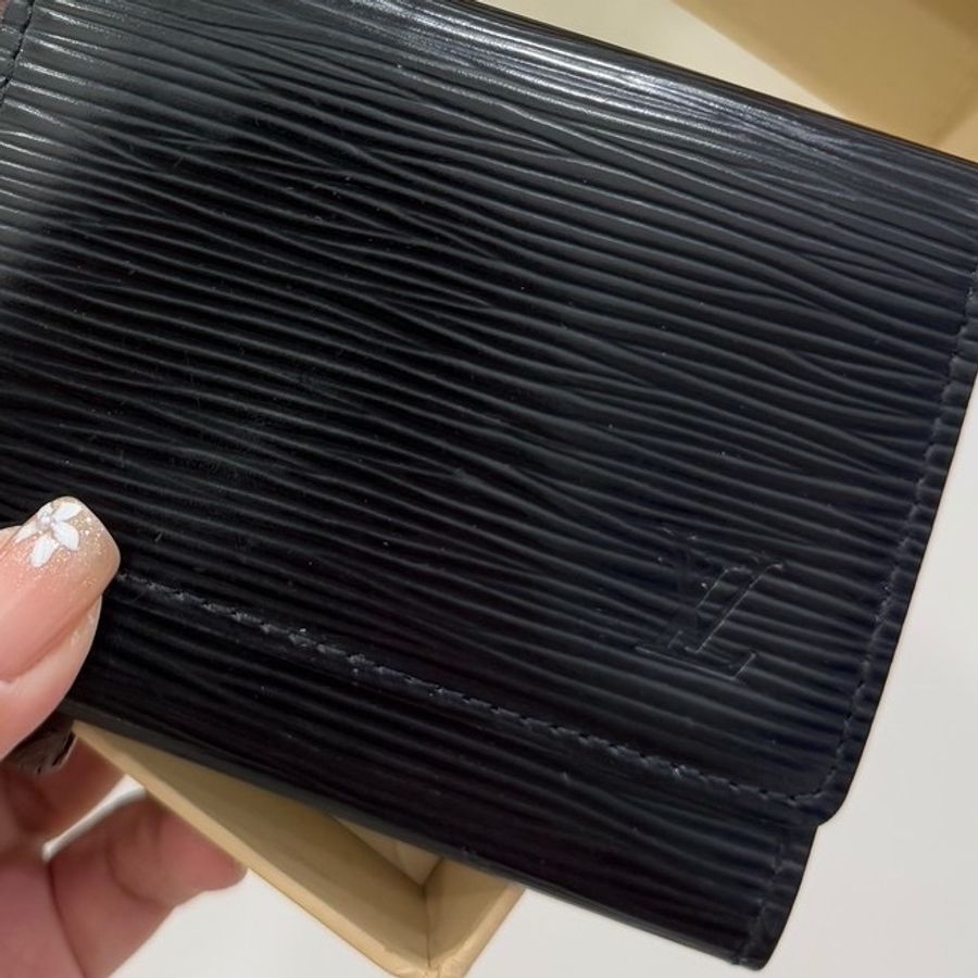 LV 路易威登 ENVELOPPE CARTE EPC 黑色 水波紋 信用卡卡夾 名片夾 卡夾 卡包 皮夾 短夾-15