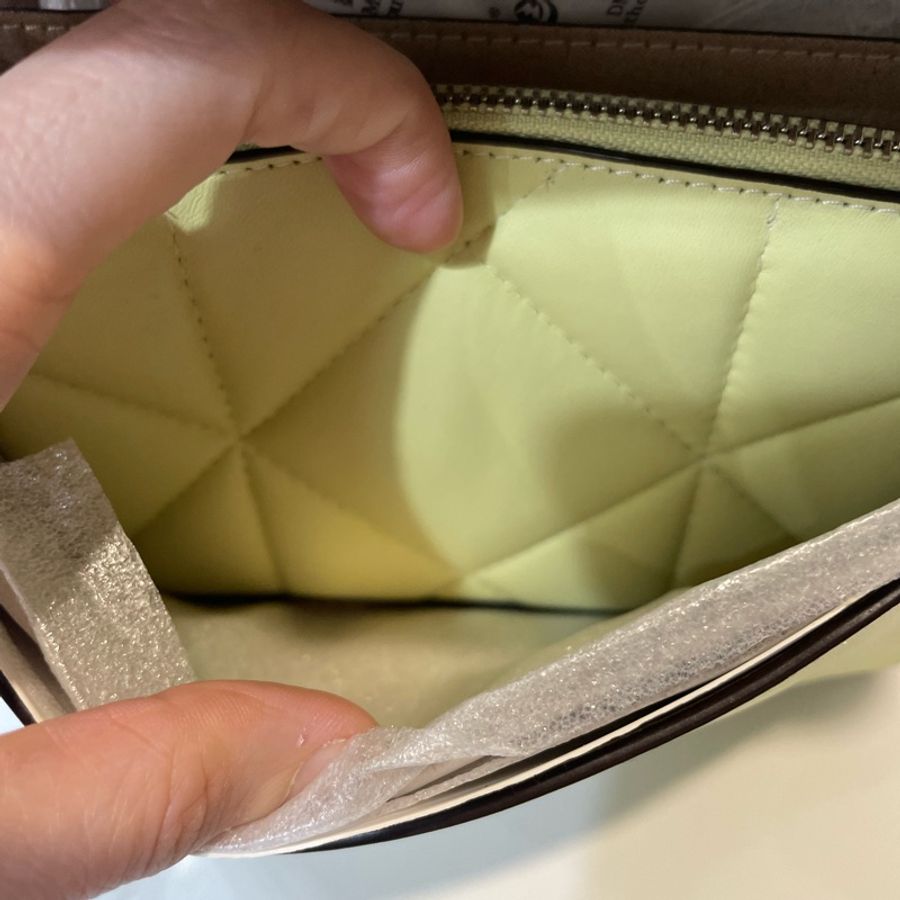 COACH 小香風菱格紋鍊帶翻蓋風琴包可肩背/斜背二用包 小號-12