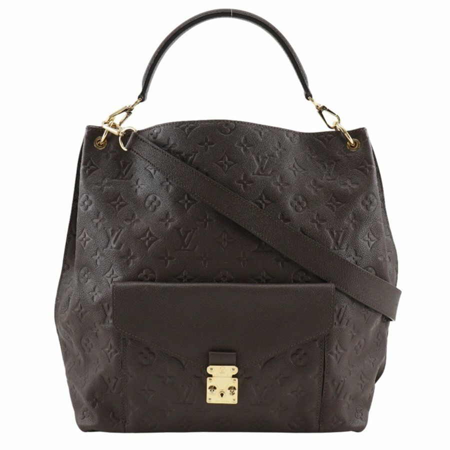 路易威登 LOUIS VUITTON Metis 單肩包 M40809 Monogram Empreinte Terre 2013 棕色 AR3163 2way 女式-0
