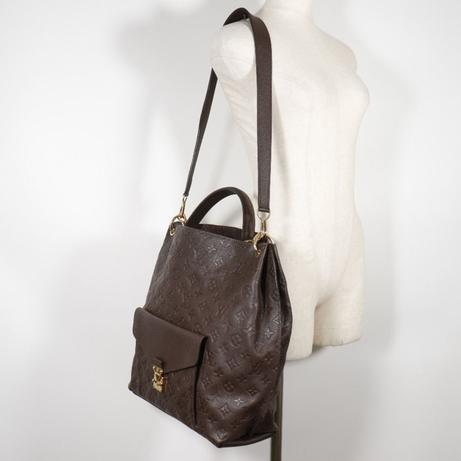 路易威登 LOUIS VUITTON Metis 單肩包 M40809 Monogram Empreinte Terre 2013 棕色 AR3163 2way 女式-13