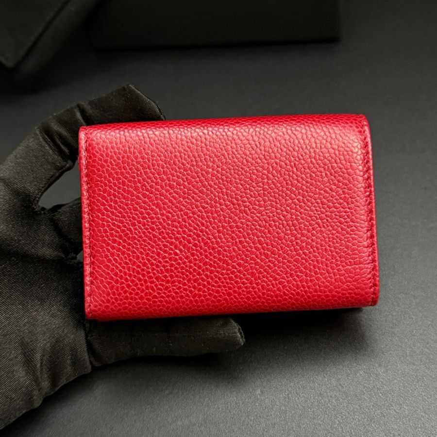 （全新品等級） Chanel 魚子醬牛皮 三折短夾 皮夾 錢包-2