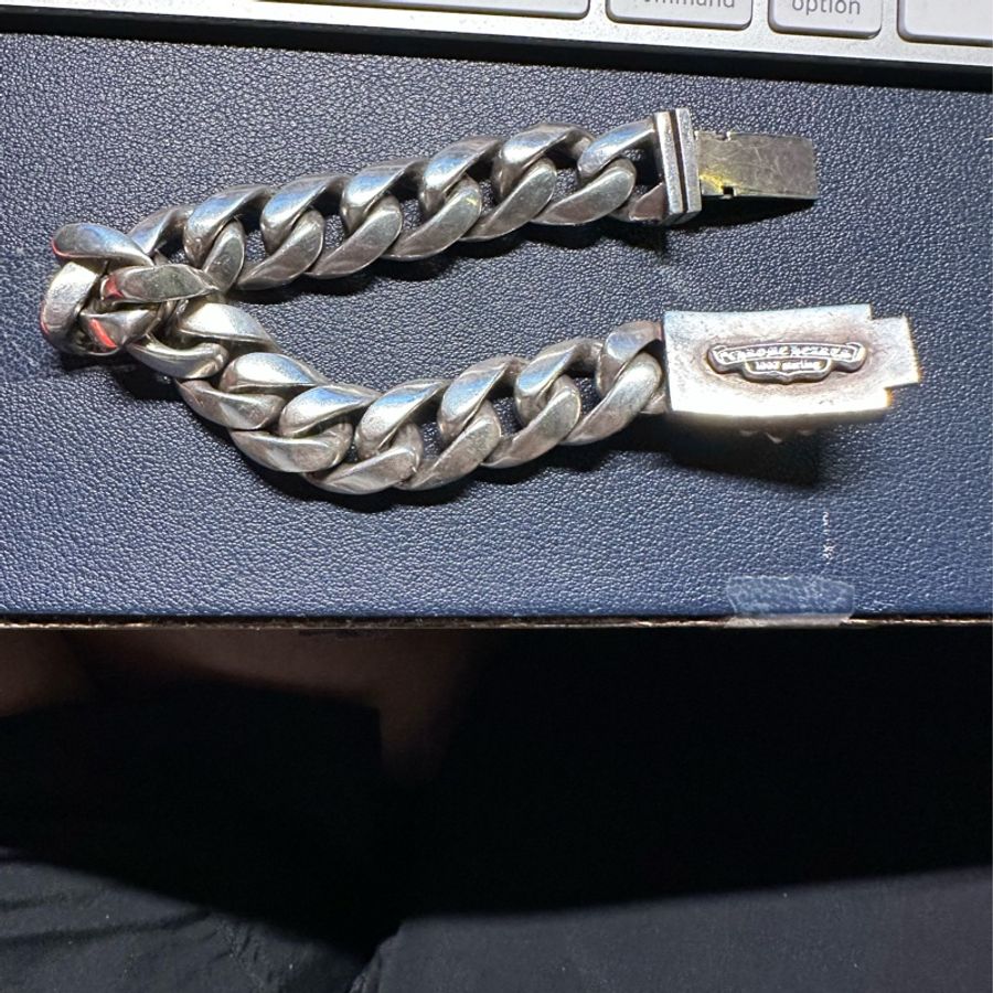 Chrome Hearts 銀鍊手鍊｜Floral ID Bracelet-3