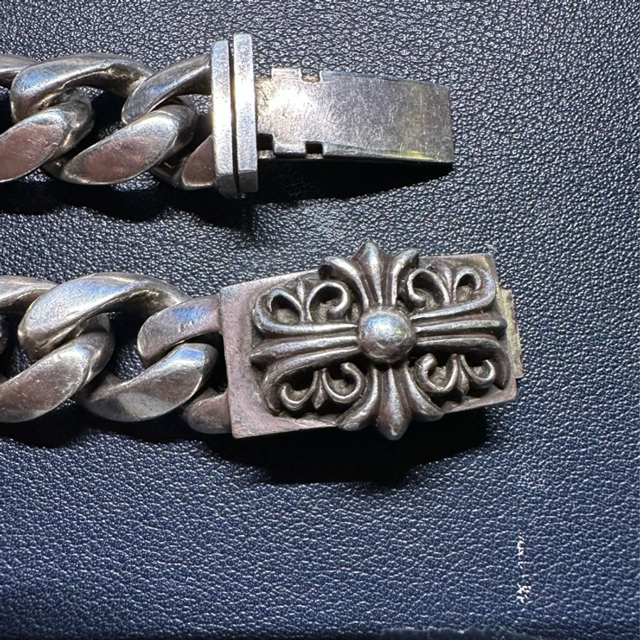 Chrome Hearts 銀鍊手鍊｜Floral ID Bracelet-13