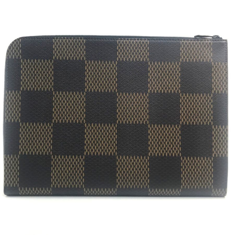 路易威登 N60390 Damier Giant Pochette Jour NIGO 合作手拿包帆布男士 Ebene 棕色-1