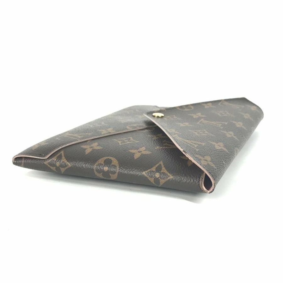路易威登 M62034 Monogram Pochette Kirigami 大號和中號手拿包帆布女式棕色-3