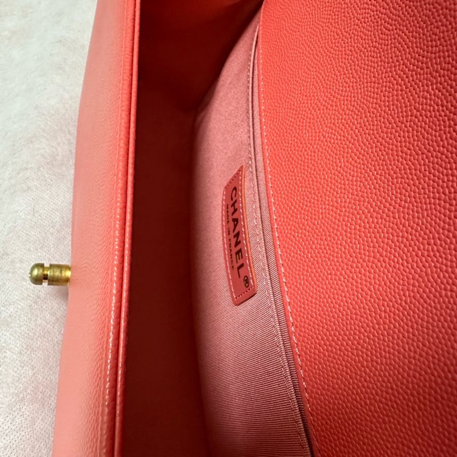Chanel boy 粉金25包-10
