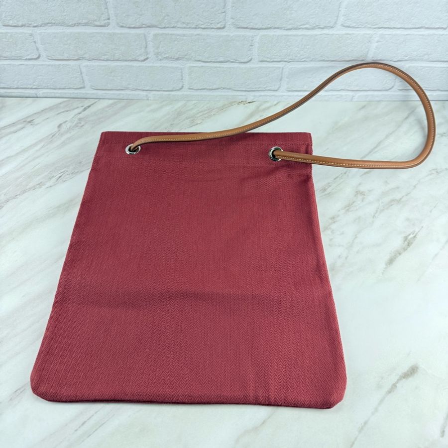 愛馬仕 Hermès Aline Groom 帆布包 愛馬仕紅 單肩/斜背-8