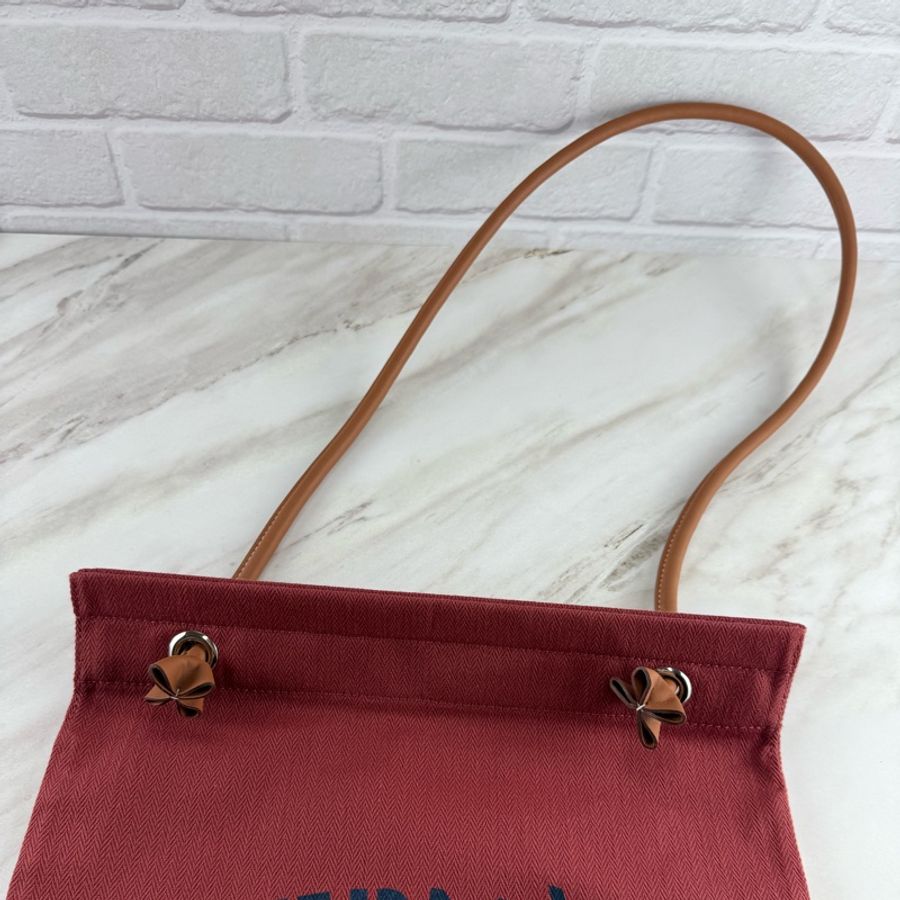愛馬仕 Hermès Aline Groom 帆布包 愛馬仕紅 單肩/斜背-18