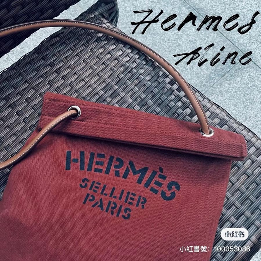 愛馬仕 Hermès Aline Groom 帆布包 愛馬仕紅 單肩/斜背-20