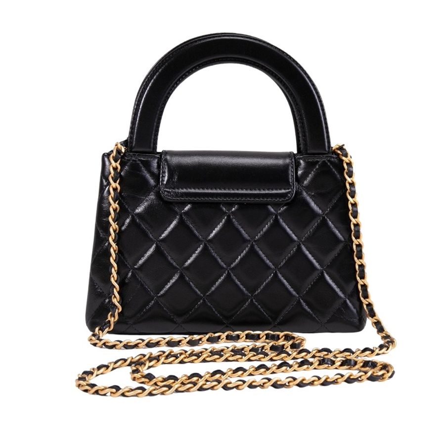 Chanel 25c 全新 爆款 Kelly bag 凱莉包 牛皮 黑金-5