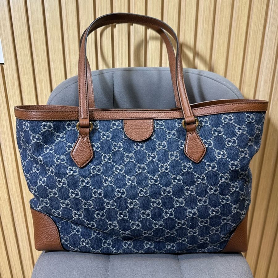 全新 Gucci中Size 牛仔布托特包 631685 全新-6