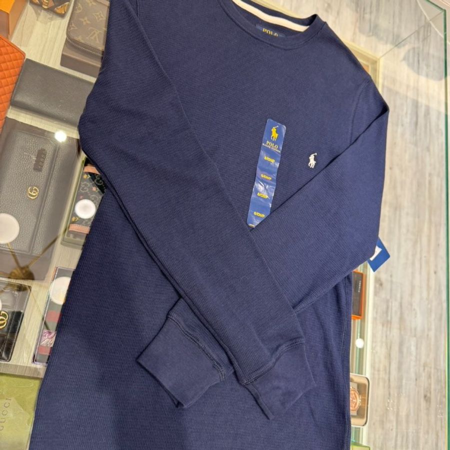 *SHIHNA名牌精品*POLO RALPH LAUREN 針織胸前刺繡小LOGO 圓領長T-1