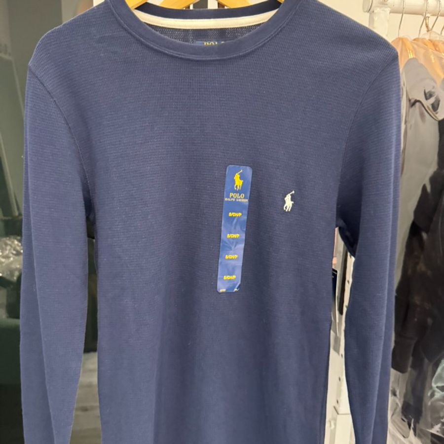 *SHIHNA名牌精品*POLO RALPH LAUREN 針織胸前刺繡小LOGO 圓領長T-3