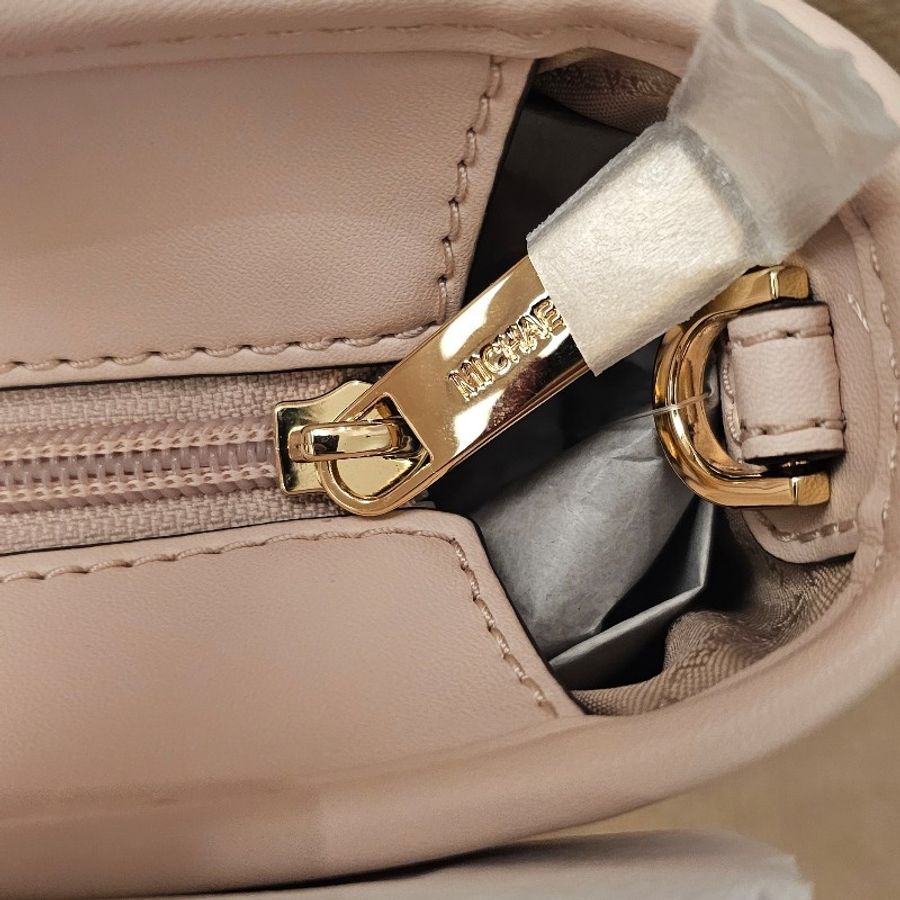 michael kors 印花皮革夏日沙灘粉紅斜肩包-11